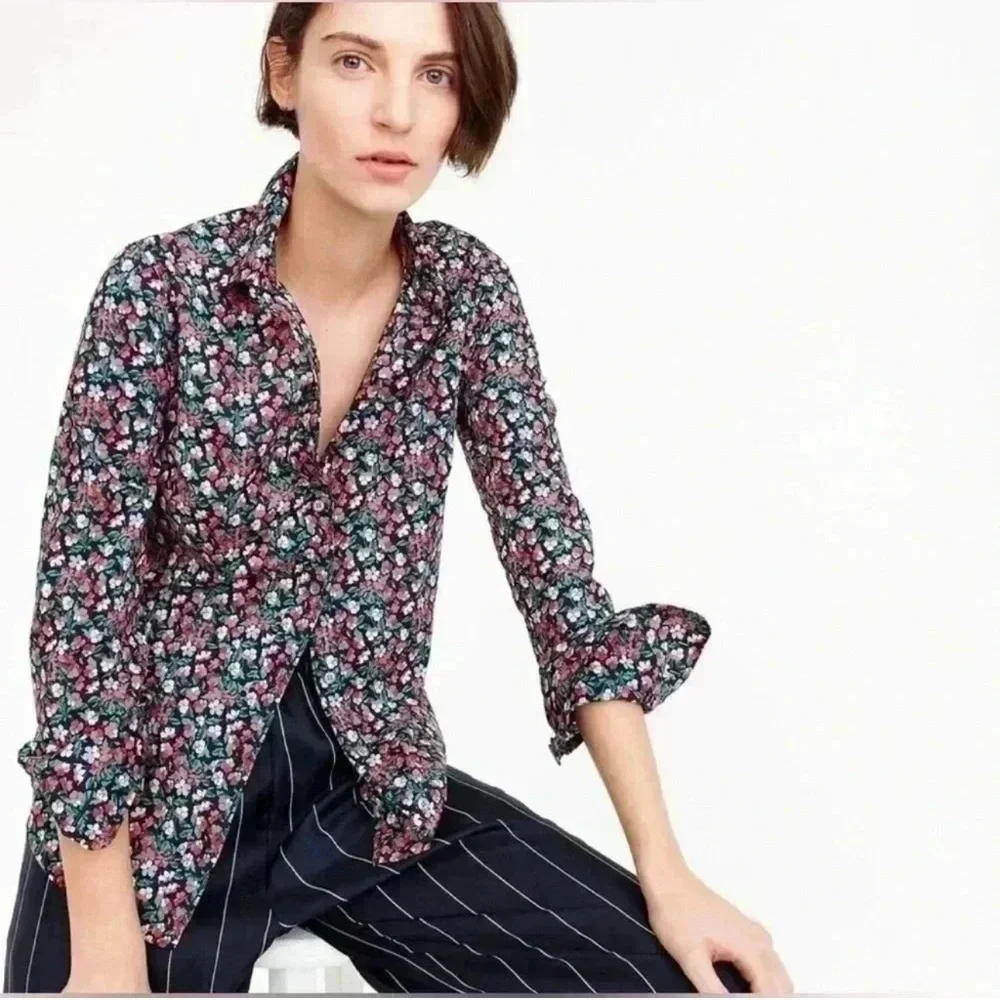 J. Crew Liberty Fabric Sarah Floral Shirt Sz 6